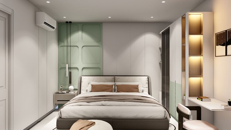 Bedroom, urbtech-hilston 2.5 Bedroom 1320 Sq.Ft. Apartment In Sector 79 Noida 10157400