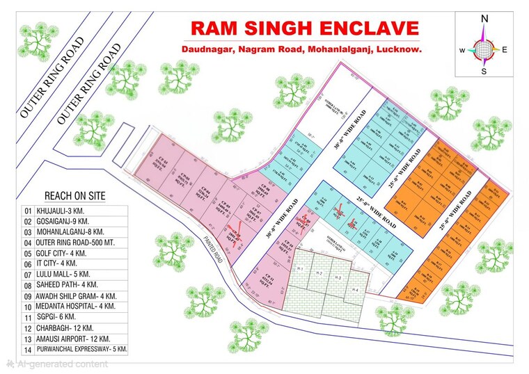 Map Location, kisan path  1000 Sq.Ft. Plot In Kisan Path Lucknow 10157528
