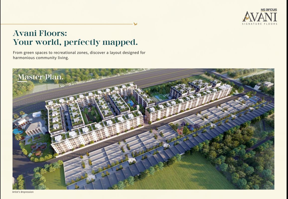 3 BHK + Basement,Store Room 1329 Sq.Ft. Apartment in NS Avani Signature Floors