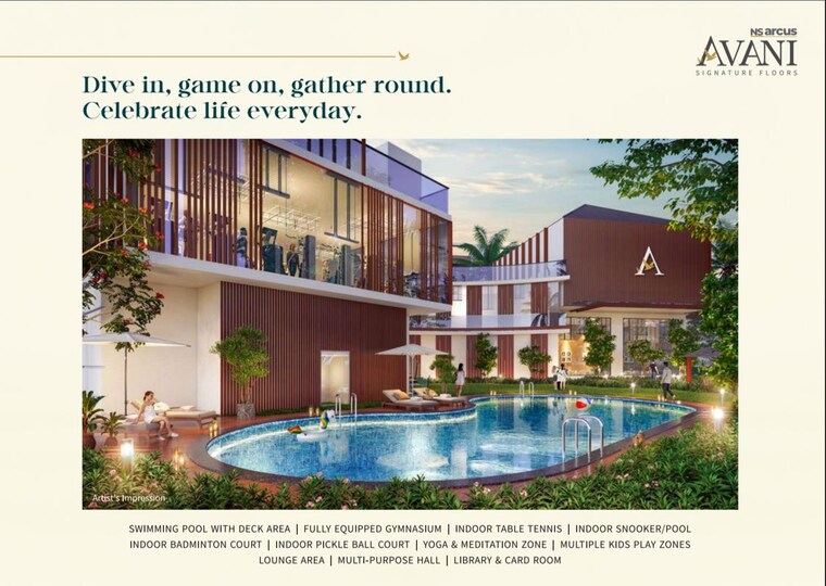 Swimming Pool, ns-avani-signature-floors 3 Bedroom 1329 Sq.Ft. Apartment In Sohna Sector 2 Gurgaon 10157800