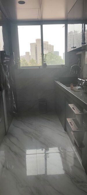 Kitchen in 2.5 BHK Apartment at Heranadani Meadows Gemini, Ghodbunder Road – for Rent