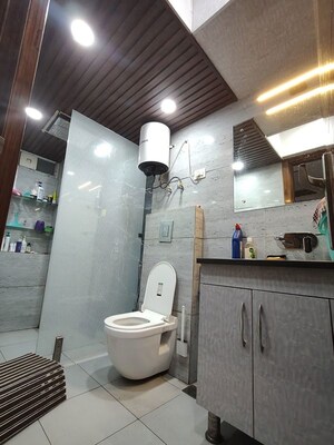 Bathroom in 4 BHK Apartment at Vasant Kunj – for Rent