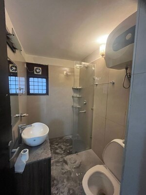 Bathroom in 3 BHK Apartment at Vasant Kunj – for Rent