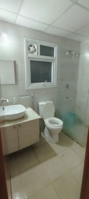 Bathroom in 2 BHK Apartment at Bhartiya Nikoo Homes, Thanisandra Main Road – for Rent