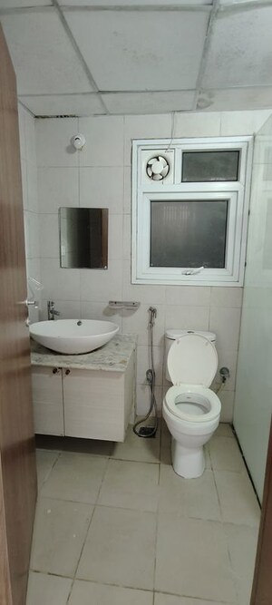 Bathroom in 2 BHK Apartment at Bhartiya Nikoo Homes, Thanisandra Main Road – for Rent
