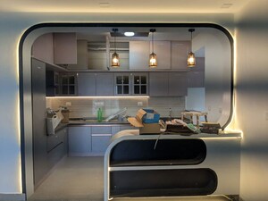 Kitchen in 3 BHK Apartment at Mittal Palms, Jakkuru – for Rent