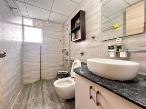 Bathroom in 3 BHK Apartment at DS Max Skycity, Thanisandra – for Rent