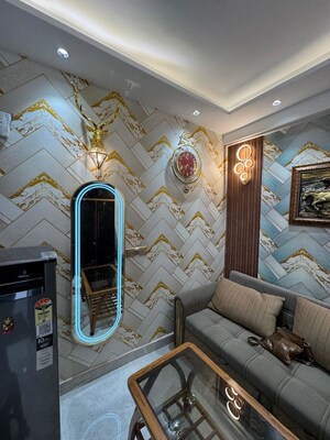 Living Room in 2 BHK Apartment at Palm Residency Chhatarpur, Chattarpur – for Rent