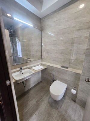 Bathroom in 4 BHK Apartment at Omkar 1973, Worli – for Rent