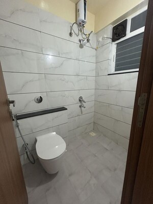 Bathroom in 3 BHK Apartment at Majestique Marbella Phase 1, Kharadi – for Rent