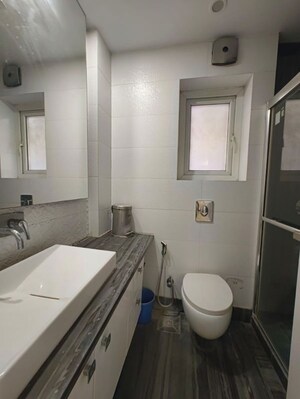 Bathroom in 3 BHK Builder Floor at Panchsheel Enclave – for Rent