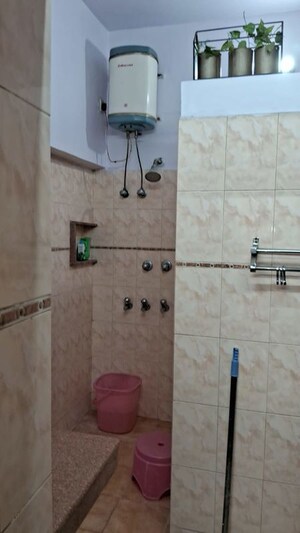 Bathroom in 2 BHK Builder Floor at Orchid Apartments The Mall Avenue, The Mall Avenue – for Rent