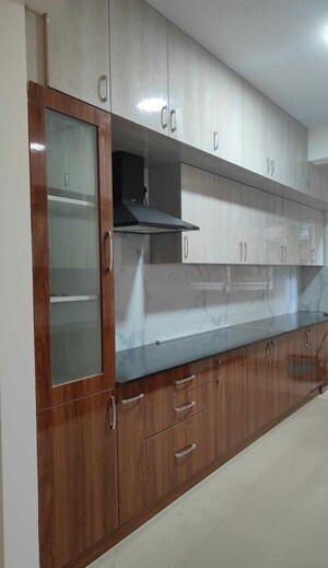 Kitchen in 2.5 BHK Apartment at Mantri Webcity, Hennur – for Rent