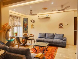 Living Room in 3 BHK Apartment at Veena Crest, Andheri West – for Rent