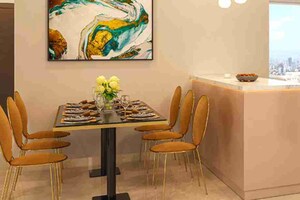 Dining area in 3 BHK Builder Floor at Dosti 604, Wagle Industrial Estate – for Sale