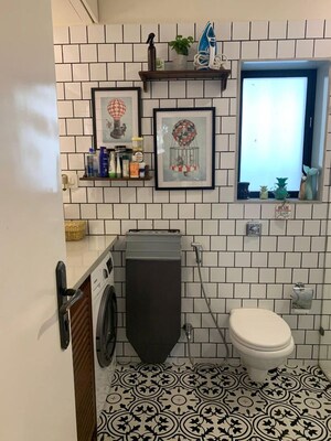 Bathroom in 1 BHK Apartment at Khar West – for Rent