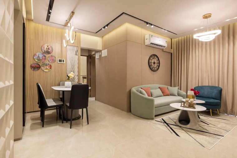 Living Room, kumar-parc-residences 2 Bedroom 840 Sq.Ft. Apartment In Hadapsar Pune 10162535