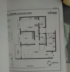 2 BHK + Pooja Room Apartment For Sale in Bhartiya City Nikoo Homes 4
