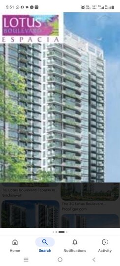 3 BHK + Pooja Room,Servant Room Apartment For Rent in 3C Lotus Boulevard Espacia