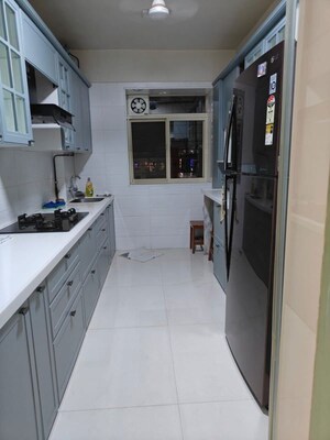 Kitchen in 3 BHK Apartment at Sheth Vasant Galaxy, Goregaon West – for Rent