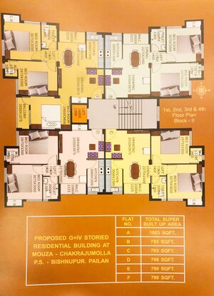 Floor Plan in 2 BHK Apartment at Naurbad – for Sale