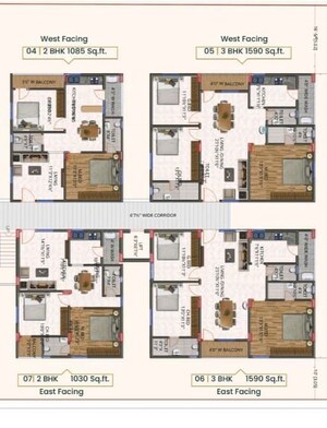Floor Plan in 3 BHK Apartment at Mithilapuri Colony – for Sale