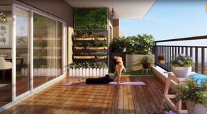 Balcony in 3 BHK Apartment at ASBL Spire, Kokapet – for Rent