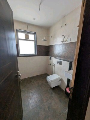 Bathroom in 3 BHK Apartment at Chattarpur – for Rent
