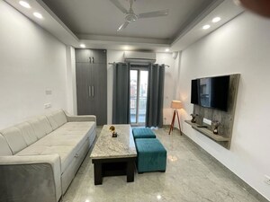 Living Room in 1 BHK Builder Floor at Global Foyer, Sector 43 – for Rent