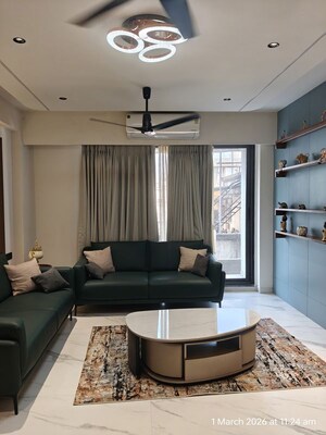 Living Room in 3 BHK Apartment at Adajan – for Sale