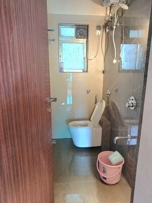 Bathroom in 3 BHK Apartment at Chandak Ideal, Juhu – for Rent