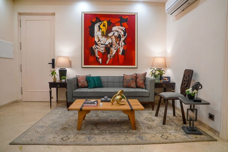 Living Room, panchkula urban estate 3 Bedroom 270 Sq.Yd. Apartment In Panchkula Urban Estate Panchkula 10064757