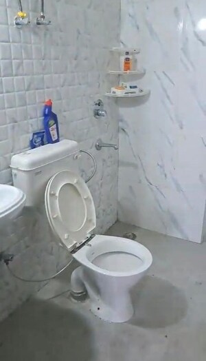 Bathroom in 1.5 BHK Apartment at Techman Moti Residency, Raj Nagar Extension – for Rent