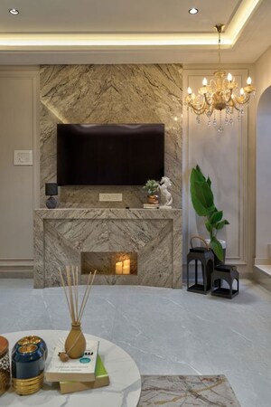 Living Room in 3 BHK Penthouse at Ratan Prestige, Kharadi – for Rent