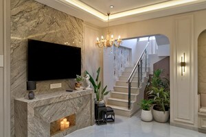 Living Room in 3 BHK Penthouse at Ratan Prestige, Kharadi – for Rent