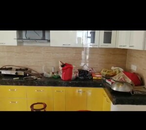 Kitchen in 3 BHK Apartment at Omaxe The Palace, Gomti Nagar – for Rent