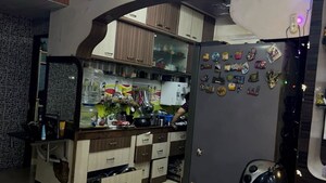 Kitchen in 3 BHK Apartment at Green Heritage, Kharghar – for Rent