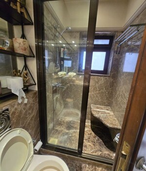 Bathroom in 4 BHK Apartment at Tata Petit Towers, Peddar Road – for Rent