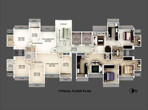 Floor Plan in 2 BHK Apartment at Srishti Solitaire, Bhandup West – for Sale