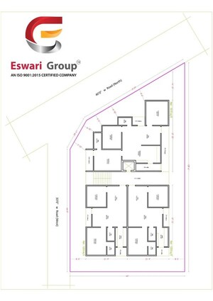 Floor Plan in 3 BHK Apartment at Gayatri Nivas, Seetamma Peta – for Sale