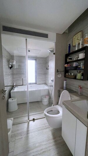 Bathroom in 4 BHK Apartment at Rustomjee Paramount, Khar West – for Sale