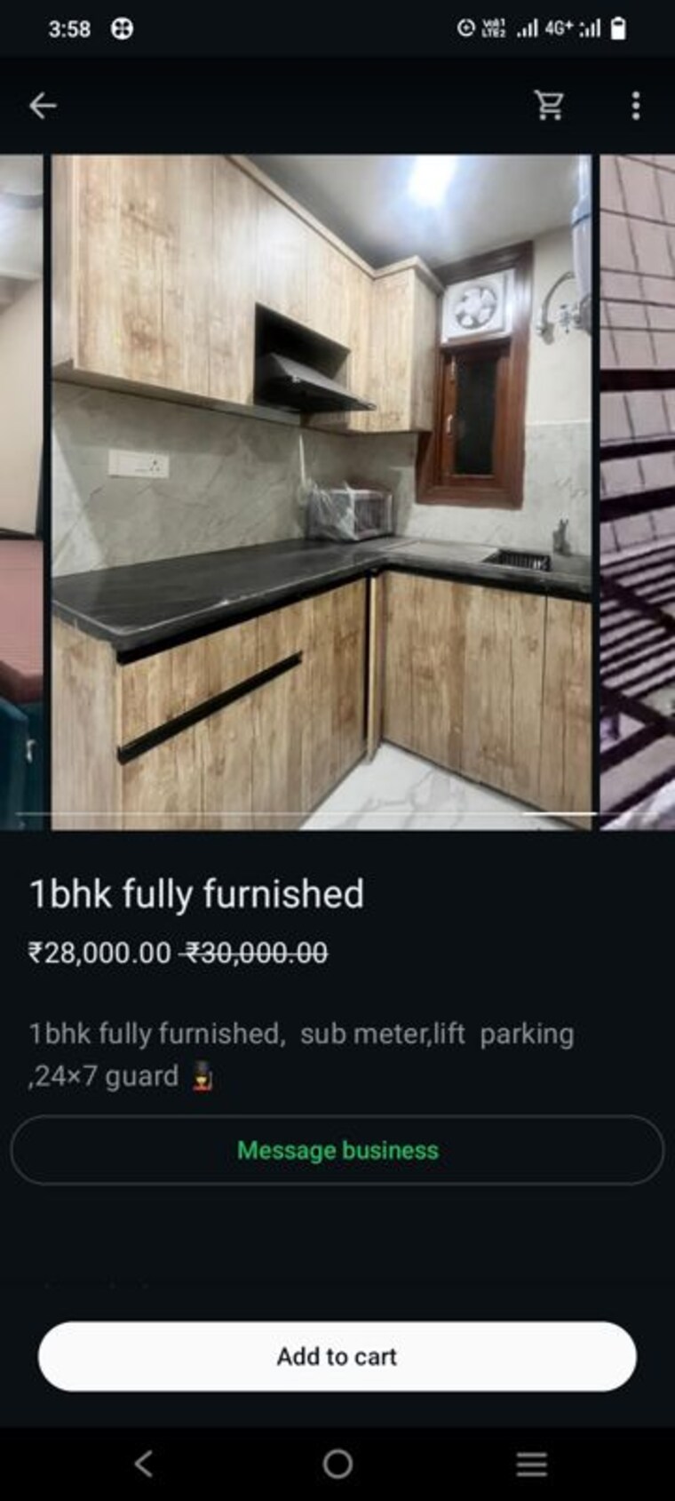 Kitchen, chattarpur 1 Bedroom 800 Sq.Ft. Builder Floor In Chattarpur Delhi 10165470