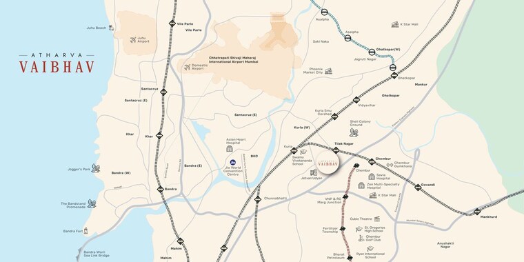 Map Location, atharva-vaibhav 1 Bedroom 465 Sq.Ft. Apartment In Chembur Mumbai 10165819