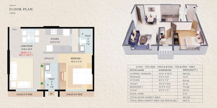 Floor Plan, atharva-vaibhav 1 Bedroom 470 Sq.Ft. Apartment In Chembur Mumbai 10165870