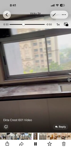 Bedroom in 3 BHK Apartment at Ekta Crest, Chembur – for Rent
