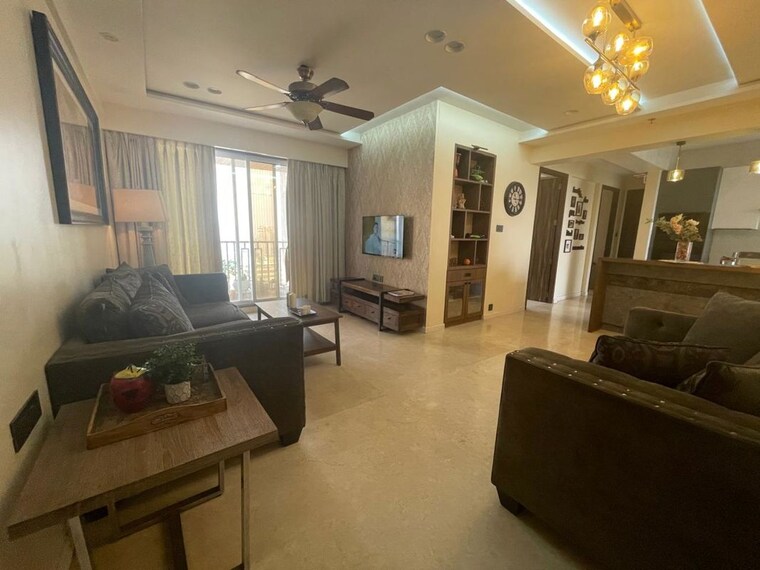 Living Room, progressive-exotica 3 Bedroom 1500 Sq.Ft. Apartment In Kopar Khairane Navi Mumbai 10166227