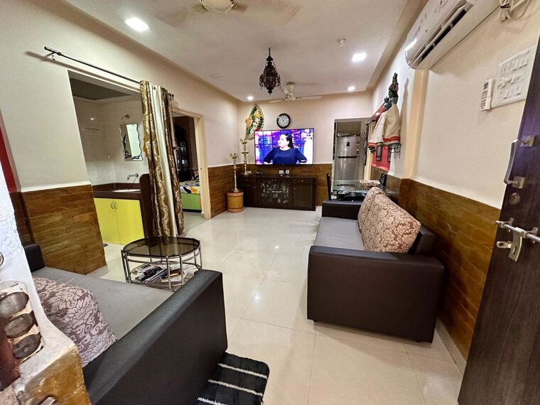 Living Room, progressive-exotica 3 Bedroom 1500 Sq.Ft. Apartment In Kopar Khairane Navi Mumbai 10166227