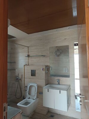 Bathroom in 4 BHK Builder Floor at Panchsheel Park – for Rent