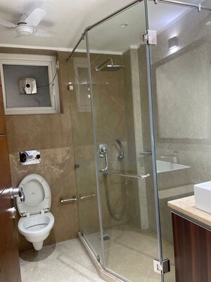 Bathroom in 3 BHK Builder Floor at Navjeevan Vihar – for Rent