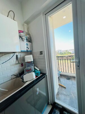 Balcony in 3 BHK Apartment at Motia'z Harmony Greens, Dhakoli – for Rent